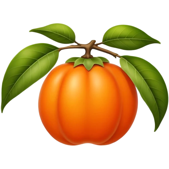 Persimmon in the sky emoji