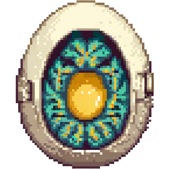 MRI egg embryo digital fetal small shape within an egg, otherworldly egg emoji