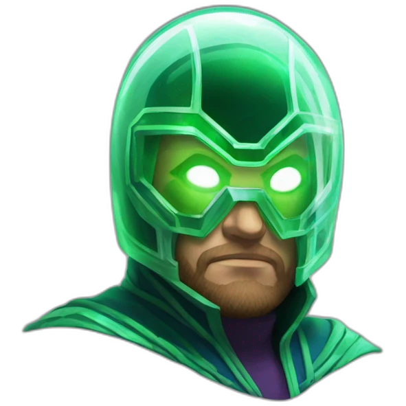 Electric bubble glass mysterio emoji