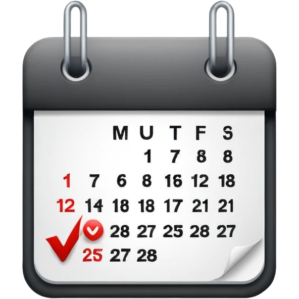 calendar with a check mark emoji