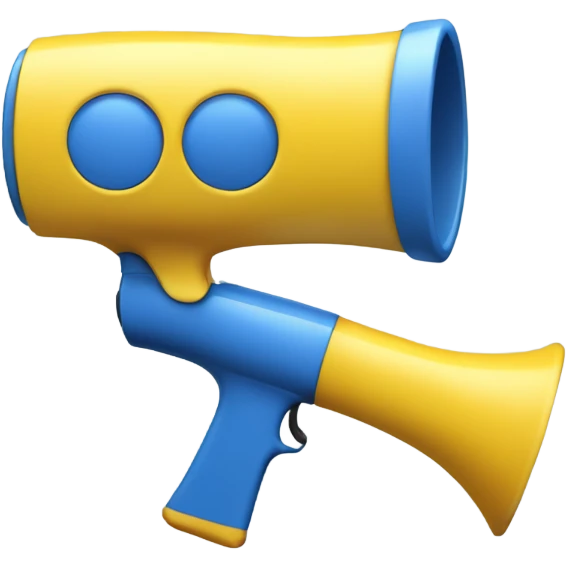 MEGAFONO de color azul y amarillo emoji