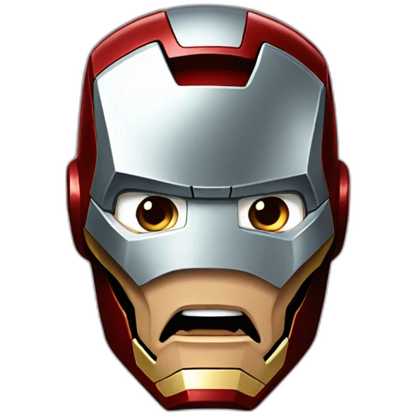 Surprised iron man emoji