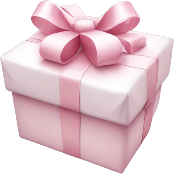 Light pink Christmas gifts under a white Christmas tree  emoji