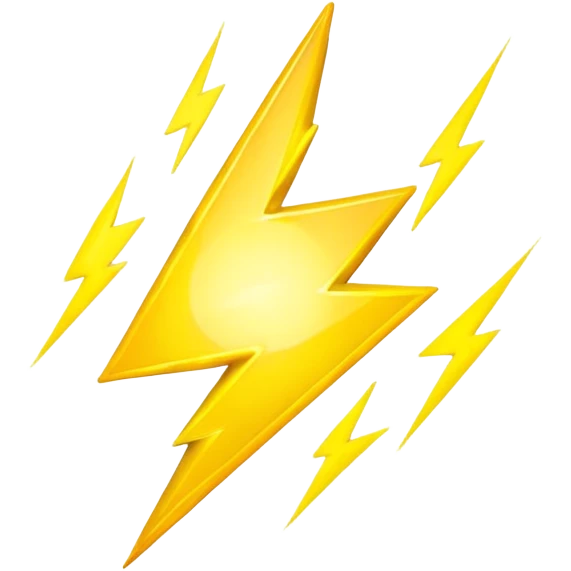 yellow lightning emoji