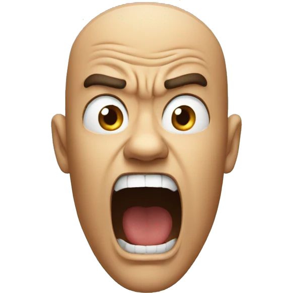 Angry man screaming emoji