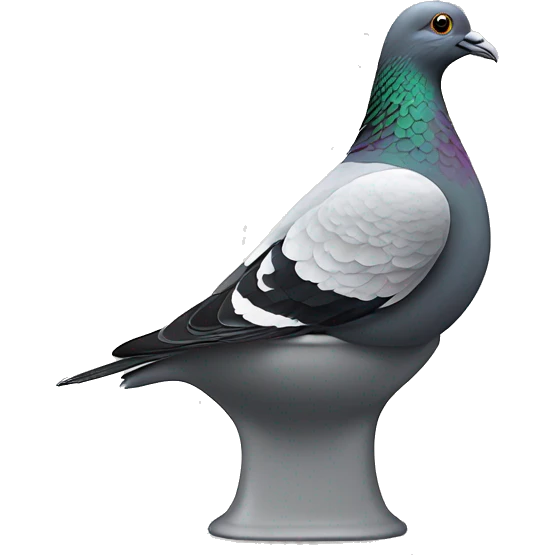 Pigeon on toilet  emoji
