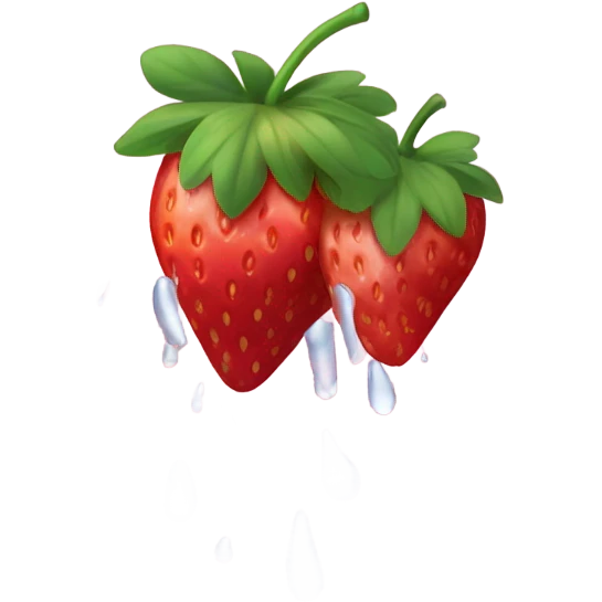 Strawberry rain emoji