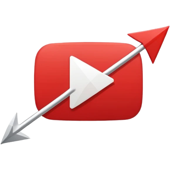 youtube logo red rectangle with withe arrow inside emoji