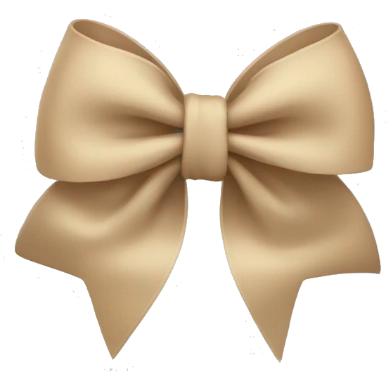 beige bow emoji