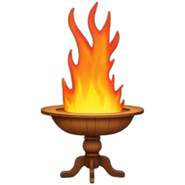 table on fire emoji