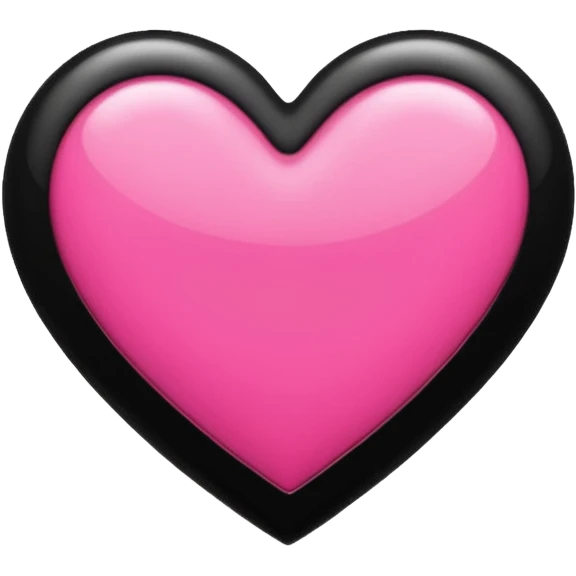 black and pink heart emoji