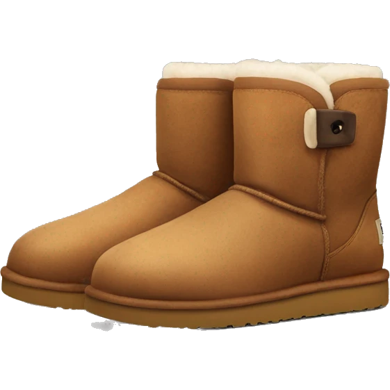 Pair of UGG in brown color  emoji