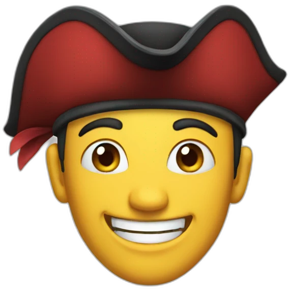 a happy pirate emoji