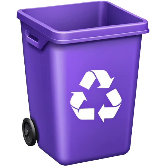 purple recycle bin empty emoji
