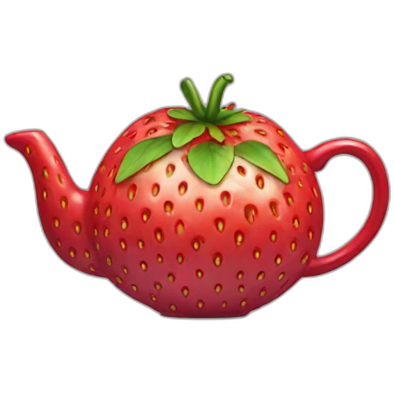 Strawberry teapot emoji