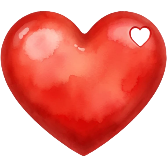heart, watercolor art style emoji