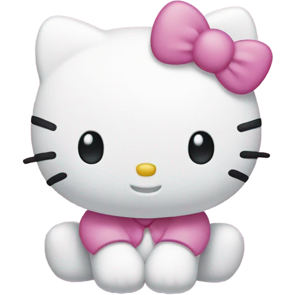 Hello kitty happy emoji