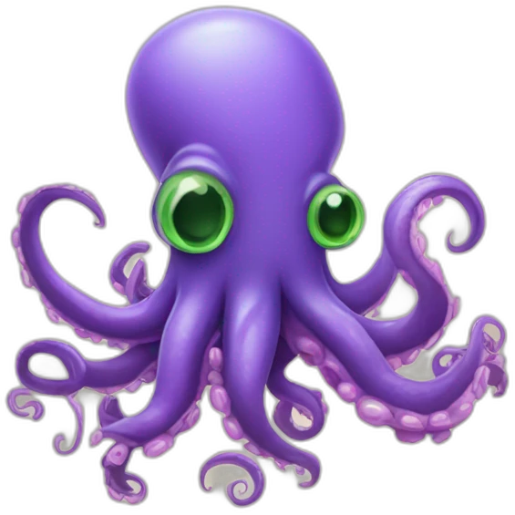 Cute kraken Holding a Sign in his tentacles emoji