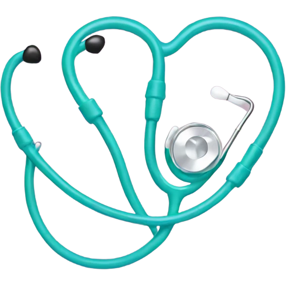 stethoscope made into heart emoji