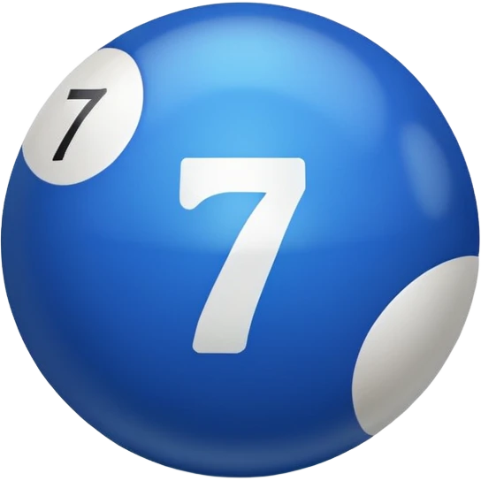 pull ball with the number 7 blue emoji