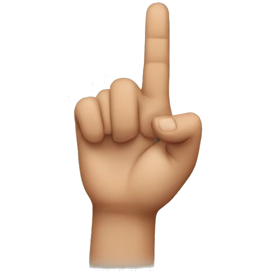 two fingers from left hand emoji