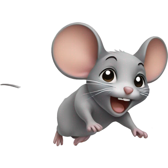 Mouse flying emoji