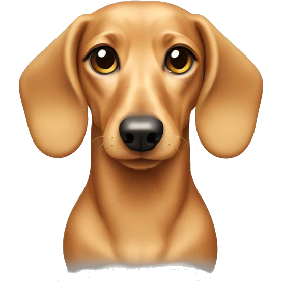 Blonde dachshund emoji