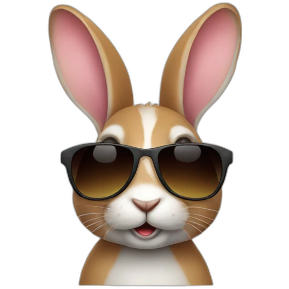 Rabbit with sunglasses emoji