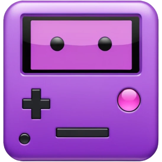 Necesito botones para un reproductor de música, los botones tienen que mezclar un estilo pixel art con vaporwave y usar como coló principal un morado. emoji