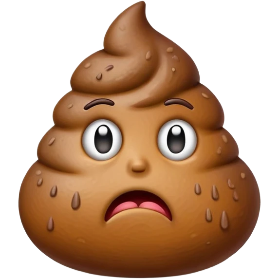 sad disappointed poop character emoji