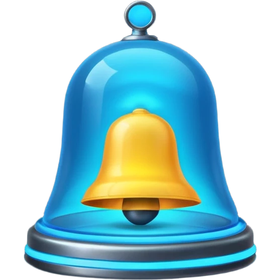 Notification bell neon emoji