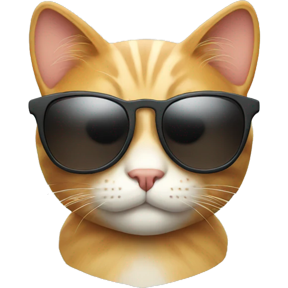 Cat with sunglasses emoji