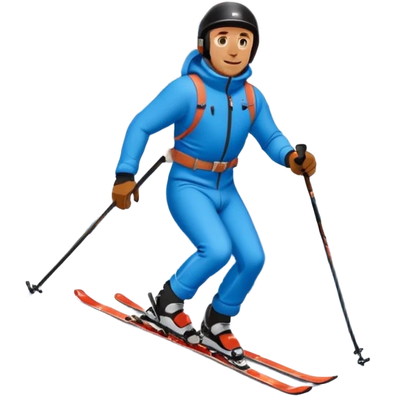 Man Skiing Background Matterhorn emoji