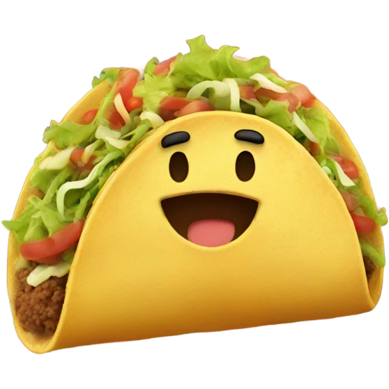Taco singing emoji