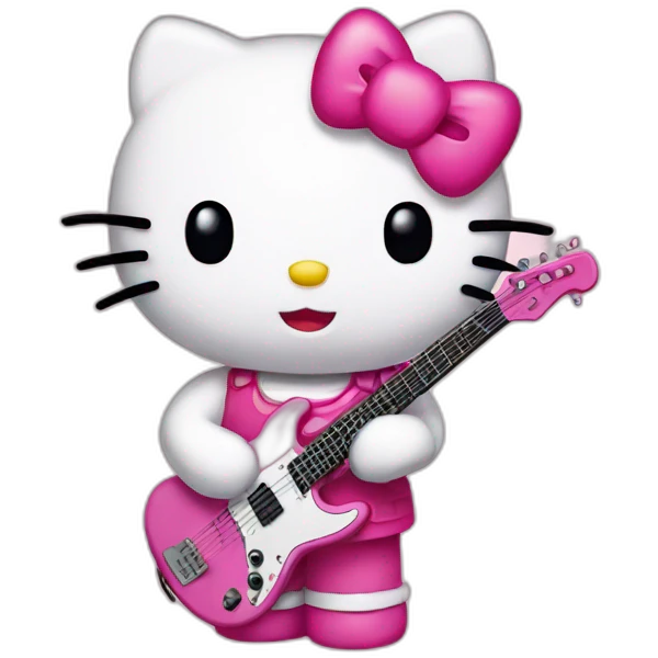 Hello kitty with ak emoji