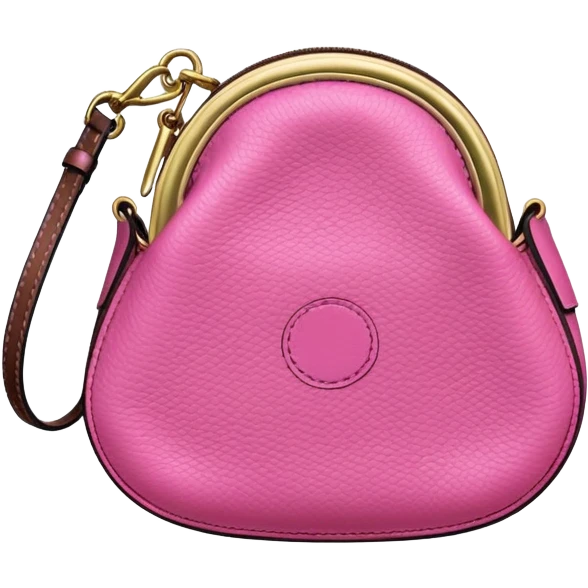 Pink coin bag emoji
