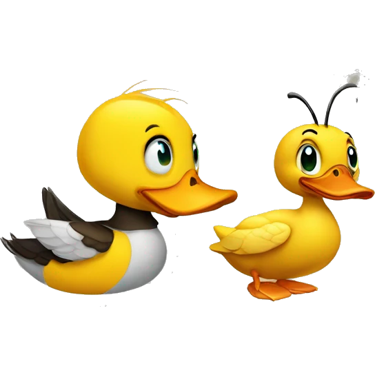 Duck and bee emoji