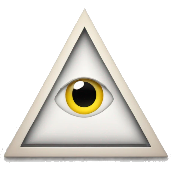 Triangle with an eye in its middle  emoji