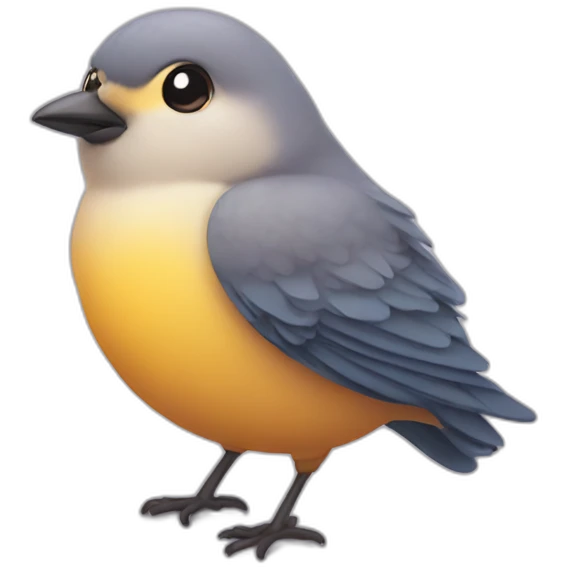 little cute Chubby Bird  emoji