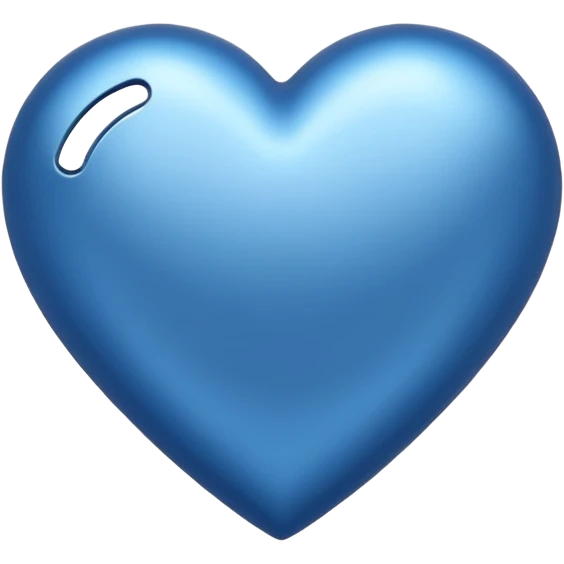 heart with a metallic blue finish emoji