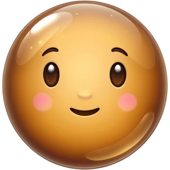 brown sparkling shiny bubble emoji