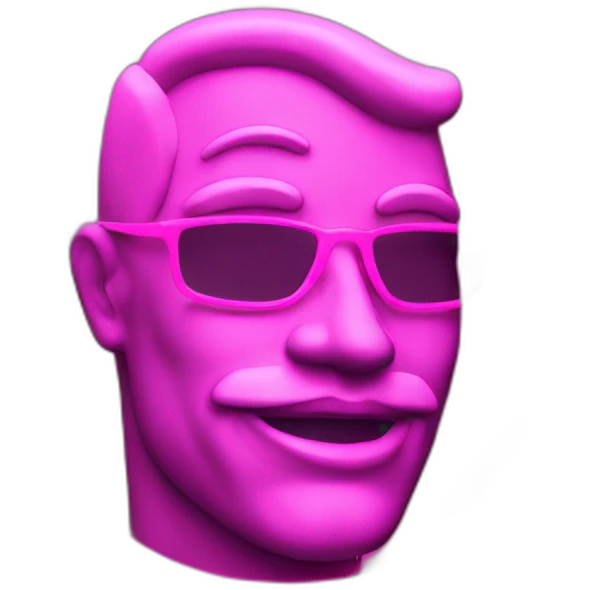 Juicy booty neon sign style man emoji