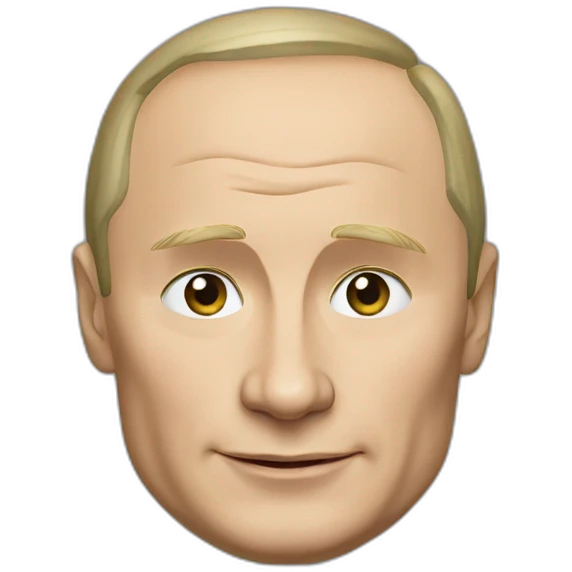 Vladimir Putin with Flag of Russia emoji