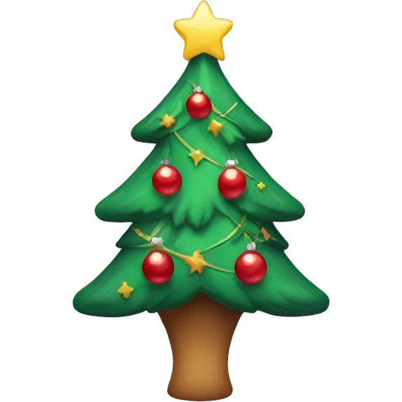 Kawaii christmas tree emoji