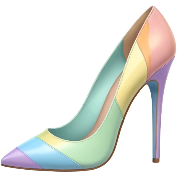Rainbow pastel heels emoji