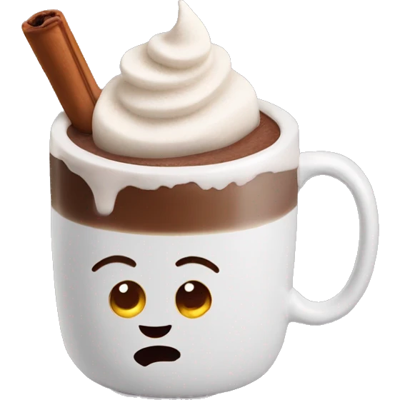 Hot chocolate in a Christmas mug emoji