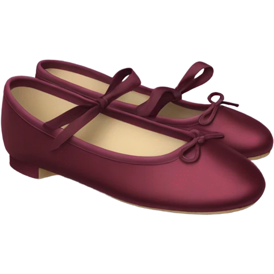 burgundy ballet shoes emoji