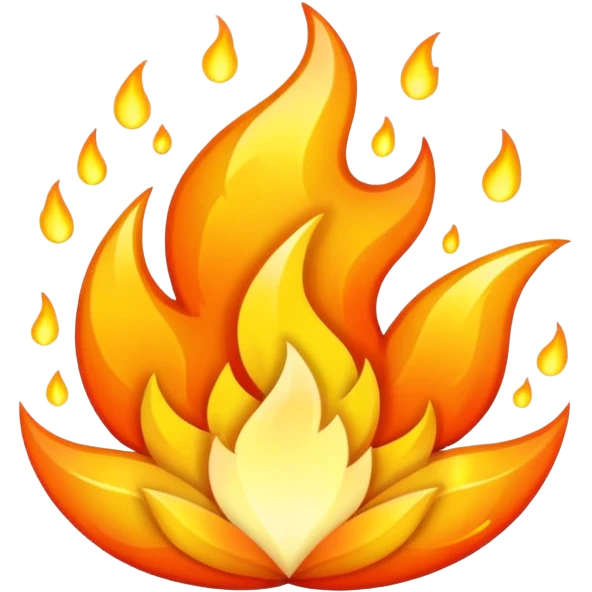 glitter fire emoji