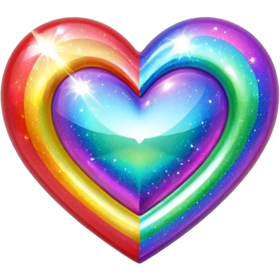 heart with a rainbow sparkle emoji