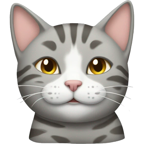 cat sleeping gray tabby emoji